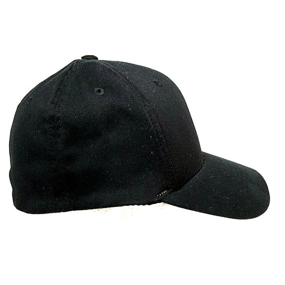 LIPTON BALL CAP stretch one size fits most black structured curve bill pre-owned - Picture 2 of 6